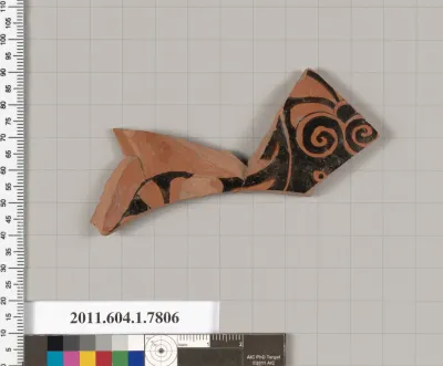 Terracotta fragment of a kylix (drinking cup)