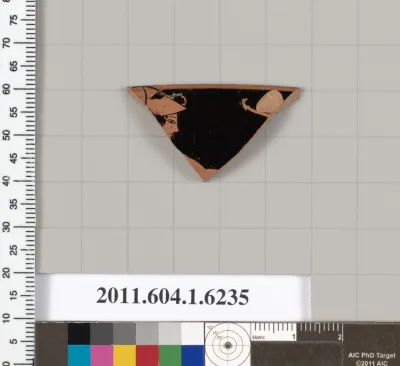 Terracotta rim fragment of a kylix (drinking cup)