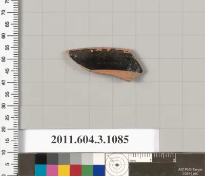 Terracotta rim fragment of a mastoid (drinking cup with narrow base)