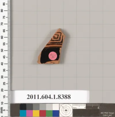 Terracotta fragment of a kylix (drinking cup)