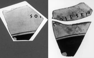 CUP, FRAGMENTS (ATHENIAN, BLACK-FIGURE)