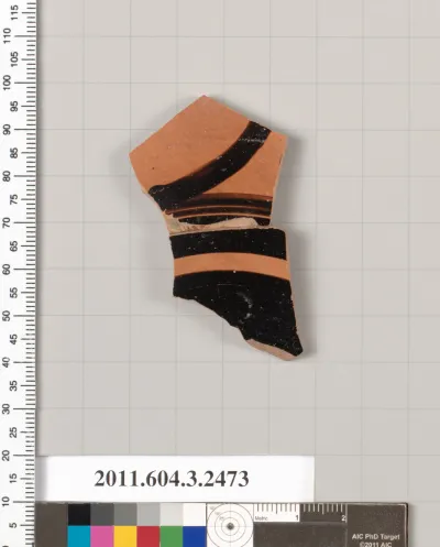 Terracotta fragment of a kylix: eye-cup (drinking cup)?