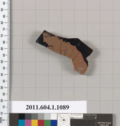 Terracotta fragment of a kylix (drinking cup)