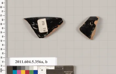 Terracotta rim fragments of kylikes (drinking cups)