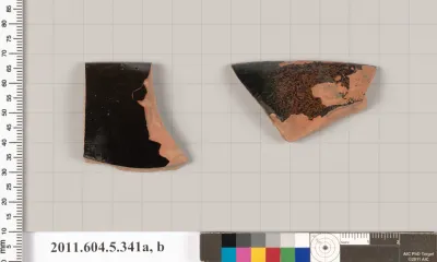 Terracotta rim fragments of kylikes (drinking cups)