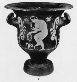 KRATER, BELL (SOUTH ITALIAN, BLACK GLAZE)