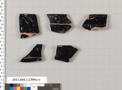 Terracotta rim fragments of kylikes (drinking cups)