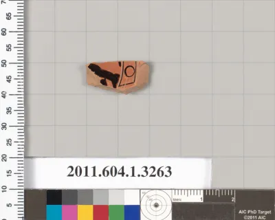 Terracotta fragment of a kylix (drinking cup)