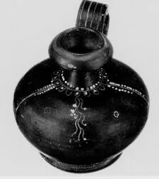 GUTTUS (TEANO WARE, BLACK GLAZE)