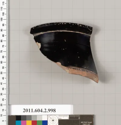 Terracotta fragment of an oinochoe: olpe (jug)