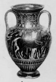 AMPHORA, NECK (ATHENIAN, BLACK-FIGURE)