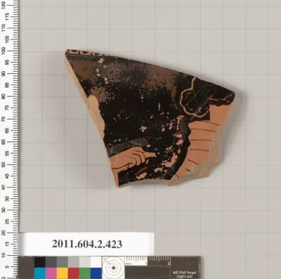 Terracotta fragment of a column-krater (bowl for mixing wine and water)