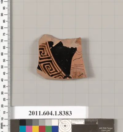 Terracotta fragment of a kylix (drinking cup)