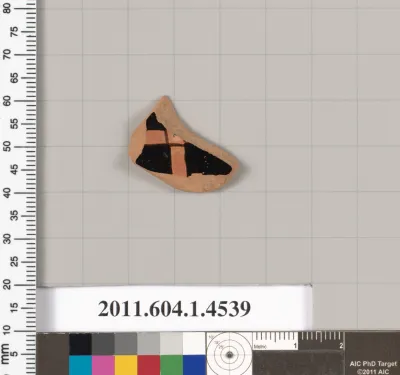 Terracotta fragment of a kylix (drinking cup)