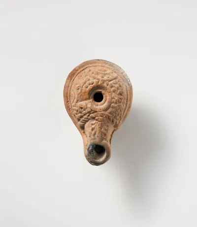 Terracotta oil lamp