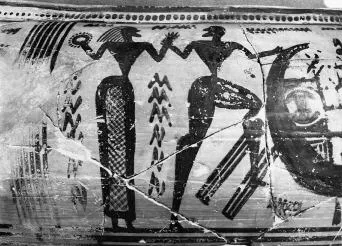 KRATER (ATHENIAN GEOMETRIC, SILHOUETTE)