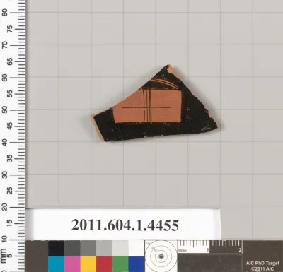 Terracotta fragment of a kylix (drinking cup)