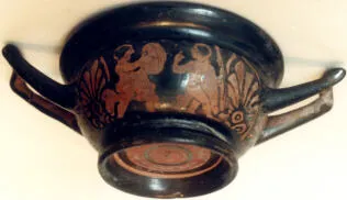 CUP, STEMLESS (ATHENIAN, RED-FIGURE)
