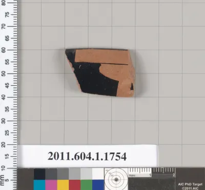 Terracotta rim fragment of a kylix (drinking cup)