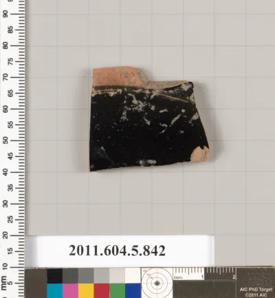 Terracotta fragment of a kylix (drinking cup)