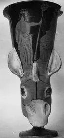 FIGURE VASE (ATHENIAN, RED-FIGURE)