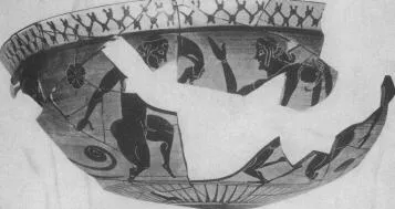 CUP, FRAGMENT (ATHENIAN, BLACK-FIGURE)