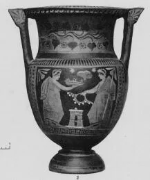 KRATER, COLUMN (SOUTH ITALIAN, APULIAN, RED-FIGURE)