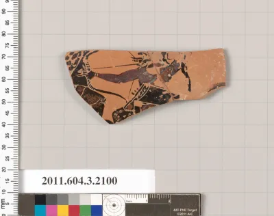 Terracotta fragment of a kylix (drinking cup)