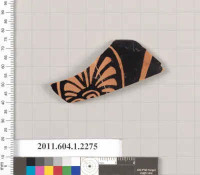 Terracotta rim fragment of a kylix (drinking cup)