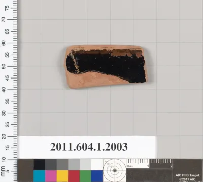 Terracotta rim fragment of a kylix (drinking cup)