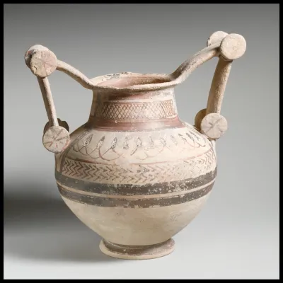 Terracotta trozella (two-handled jar)
