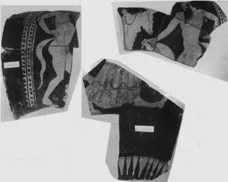 KRATER, COLUMN, FRAGMENTS (ATHENIAN, RED-FIGURE)