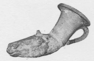 FIGURE VASE, RHYTON (SOUTH ITALIAN, APULIAN)