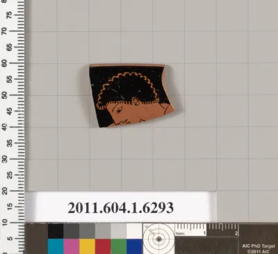 Terracotta rim fragment of a kylix (drinking cup)