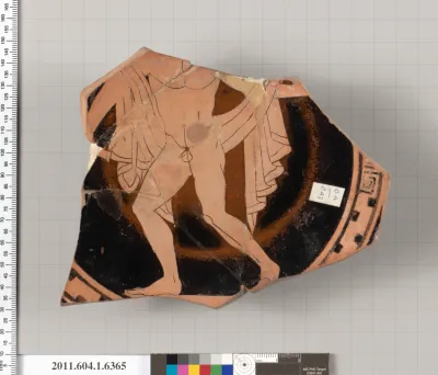Terracotta fragment of a kylix (drinking cup)