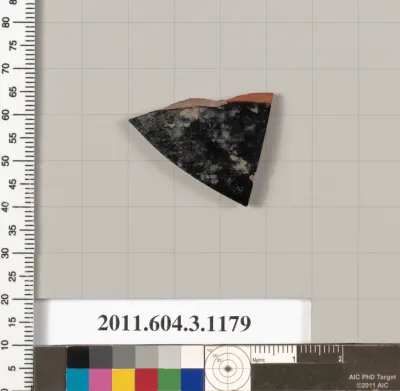 Terracotta fragment of a mastoid (drinking cup with narrow base) or a kyathos (cup-shaped ladle)