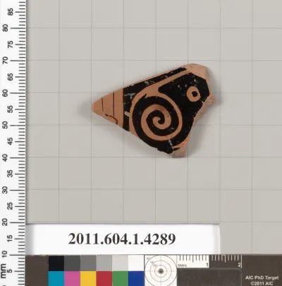 Terracotta fragment of a kylix (drinking cup)