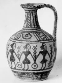 LEKYTHOS (ATHENIAN GEOMETRIC, SILHOUETTE)