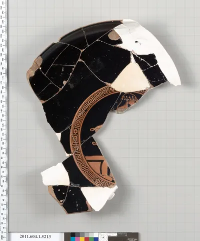 Terracotta fragment of a kylix (drinking cup)