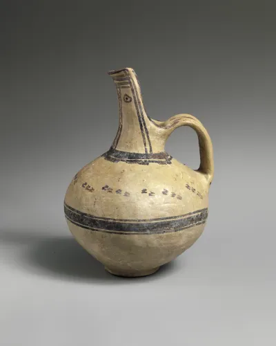 Terracotta beak-spouted jug