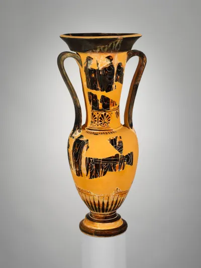 Terracotta loutrophoros (ceremonial vase for water)