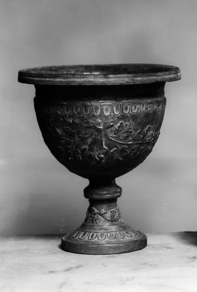 Goblet with Grape Vine Decoration in Relief