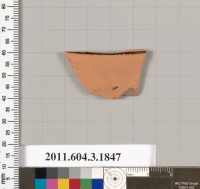 Terracotta fragment of a kylix: Lip cup (drinking cup)
