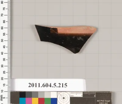 Terracotta fragment of a kylix (drinking cup)