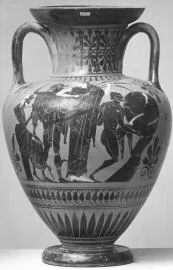 AMPHORA, NECK (ATHENIAN, BLACK-FIGURE)