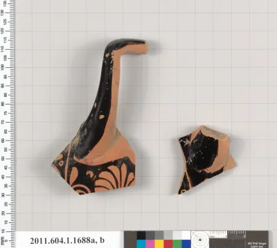 Terracotta fragments of kylikes (drinking cups)