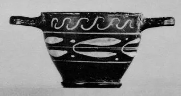 SKYPHOS (SOUTH ITALIAN, APULIAN, BLACK GLAZE)