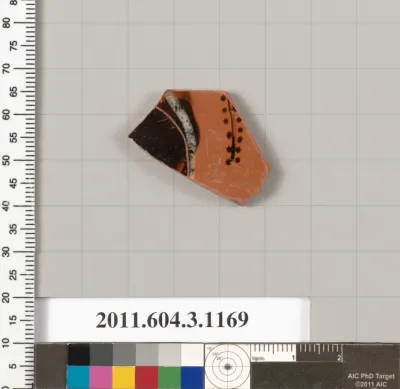 Terracotta fragment of a mastoid (drinking cup with narrow base) or a kyathos (cup-shaped ladle)