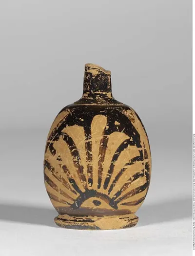 Kampanisch rotfigurige Bauchlekythos nach attischem Vorbild