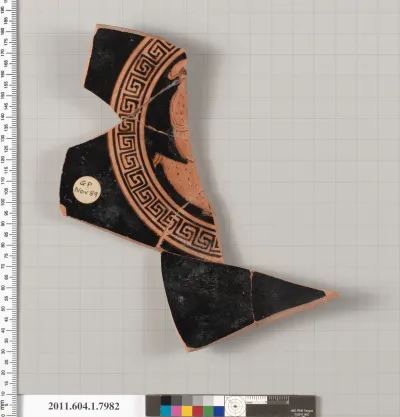 Terracotta fragment of a kylix (drinking cup)